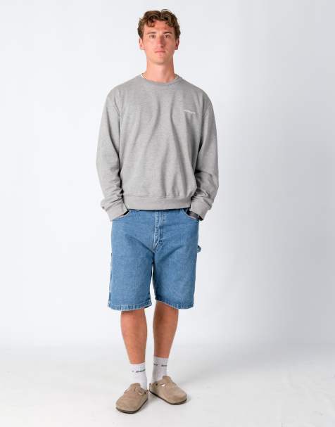 Vintage Wrangler 36x23 Denim Carpenter Baggy Jorts Shorts Blue - view 1