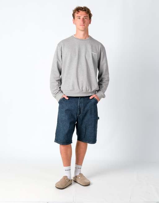 Vintage Wrangler 36x23 Denim Carpenter Baggy Jorts Shorts Navy Blue