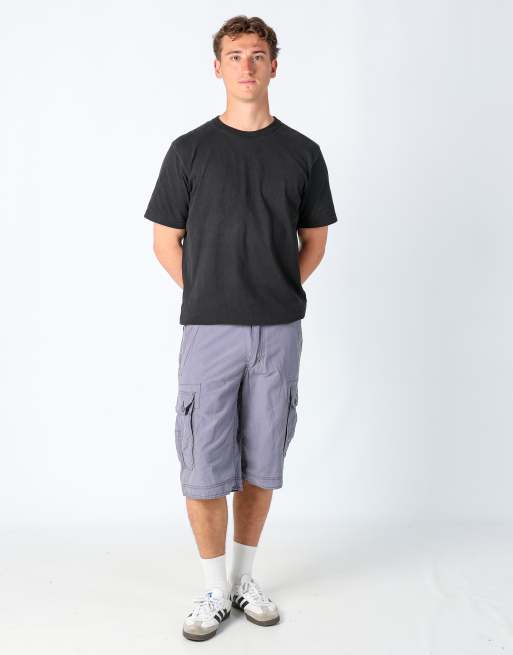Vintage Wrangler 36x24 canvas cargo shorts in lilac purple, 2 of 4