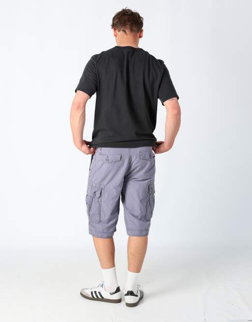 Vintage Wrangler 36x24 canvas cargo shorts in lilac purple, 3 of 4