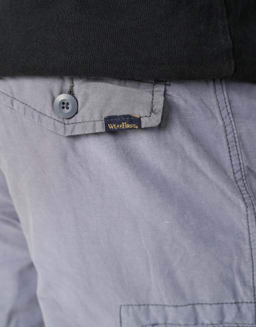 Vintage Wrangler 36x24 canvas cargo shorts in lilac purple, 4 of 4