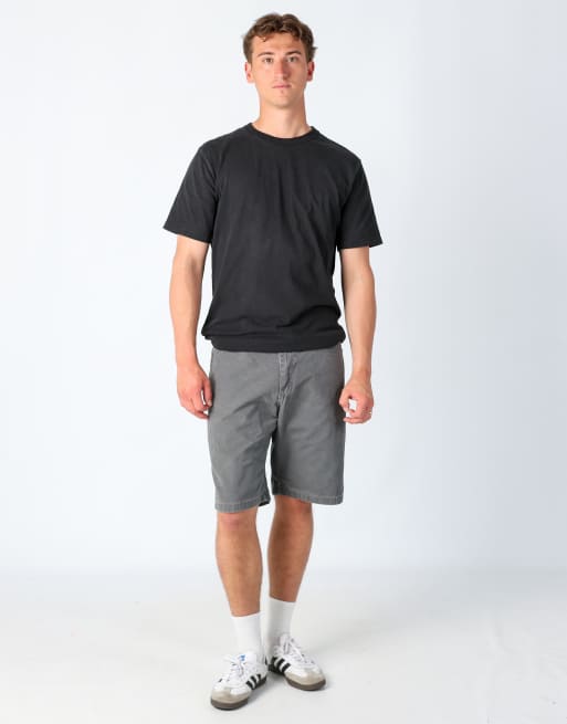 Vintage Wrangler 36x24 canvas carpenter baggy shorts in grey, 2 of 4