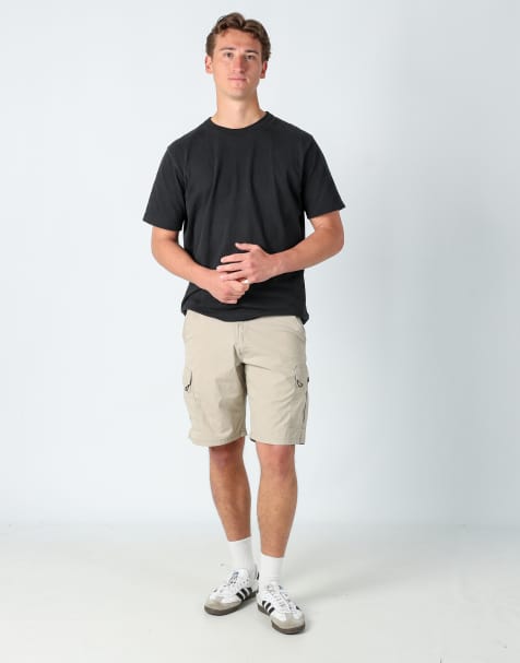 Vintage Wrangler 36x25 canvas cargo shorts in tan - view 1