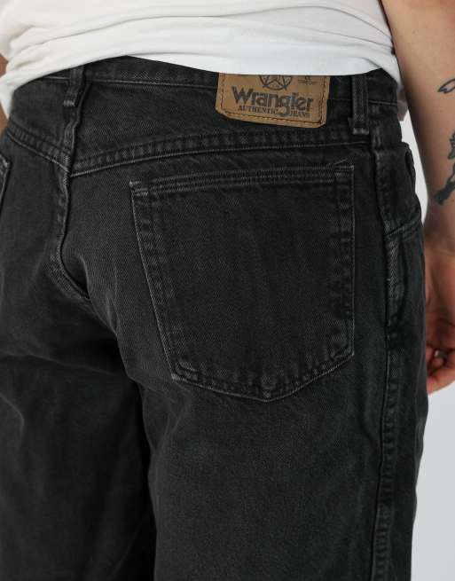 Vintage Wrangler 36x25 denim jorts shorts in black, 4 of 4