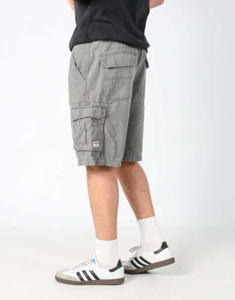 Vintage Wrangler 36x28 canvas cargo shorts in grey - view 1
