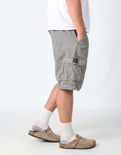 Vintage Wrangler 36x29 canvas cargo shorts in charcoal grey