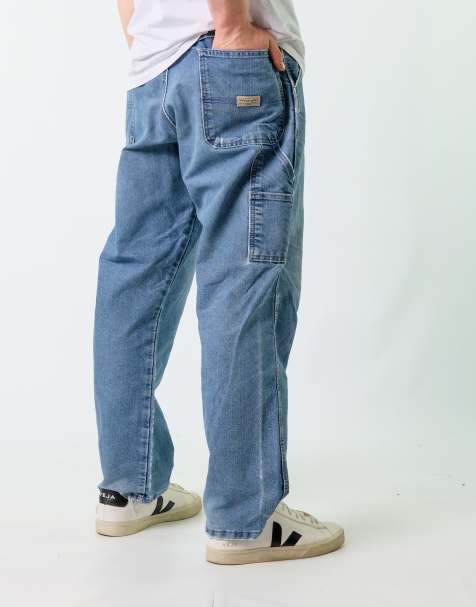 Vintage Wrangler 36x30 Denim Carpenter Baggy Jeans Blue - view 1