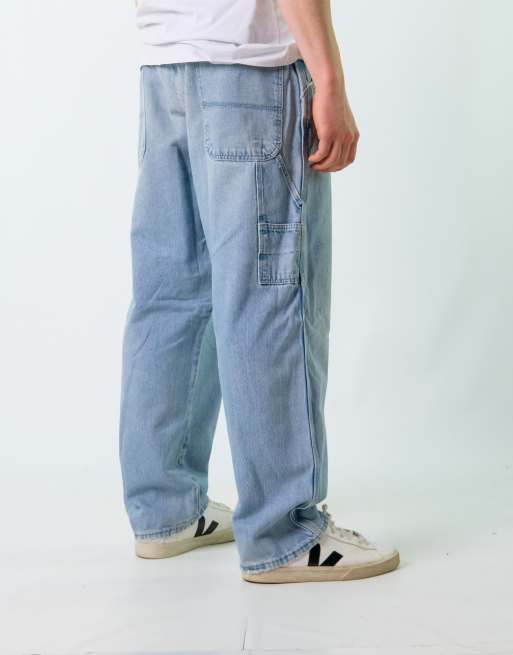 Vintage Wrangler 36x30 Denim Carpenter Baggy Jeans Blue