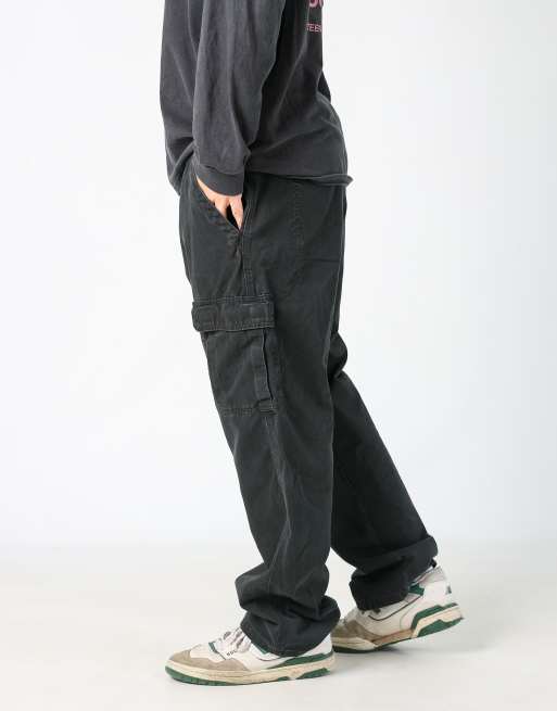 Vintage Wrangler 36x30 woven cargo pants in black