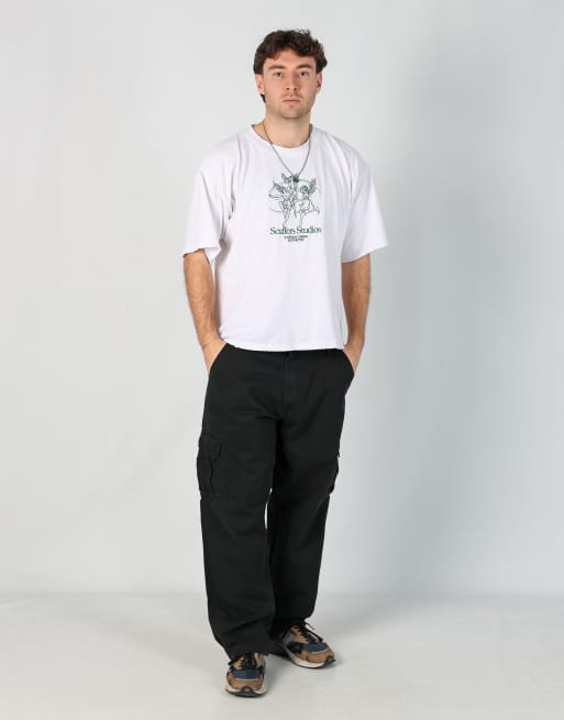 Vintage Wrangler 36x30 woven cargo pants in black