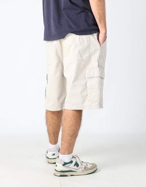 Vintage Wrangler 36x32 canvas cargo shorts in tan - view 1