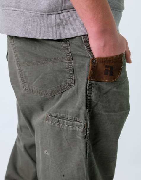 Vintage Wrangler 36x32 Canvas Carpenter Baggy Jeans Khaki Green - view 1