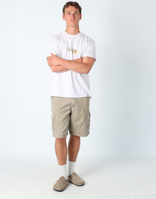 Vintage Wrangler 36x32 canvas carpenter baggy shorts in grey, 2 of 4