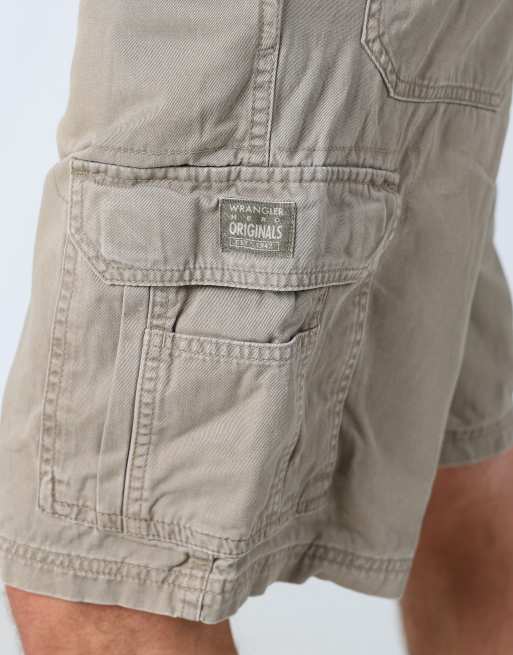 Vintage Wrangler 36x32 canvas carpenter baggy shorts in grey, 4 of 4