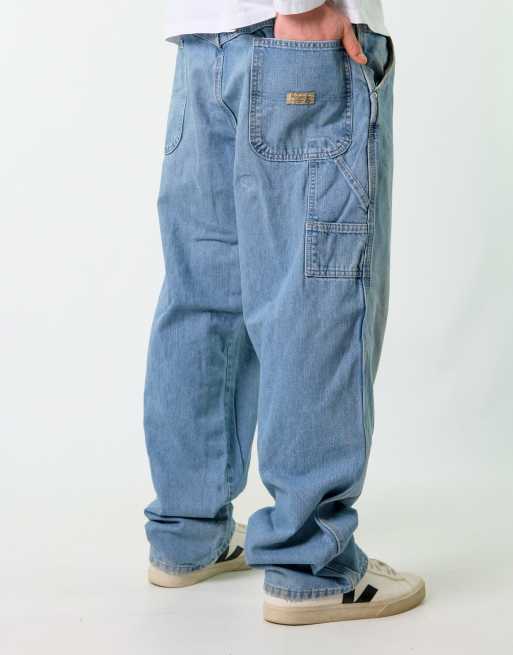 Vintage Wrangler 36x32 Denim Carpenter Baggy Jeans Blue