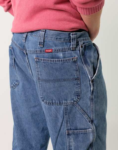 Vintage Wrangler 36x32 Denim Carpenter Baggy Jeans Blue - view 1
