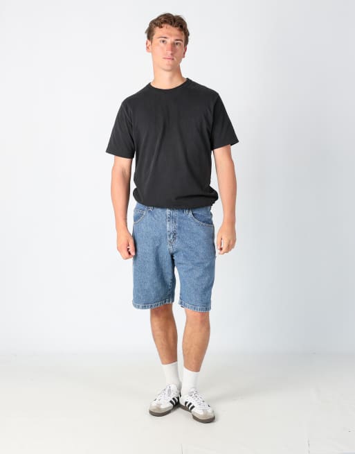 Vintage Wrangler 36x32 denim carpenter baggy jorts shorts in blue, 2 of 4