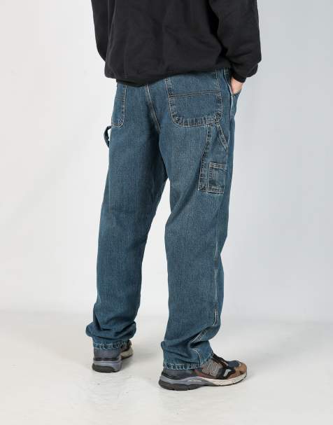 Vintage Wrangler 36x32 denim carpenter jeans in blue - view 1