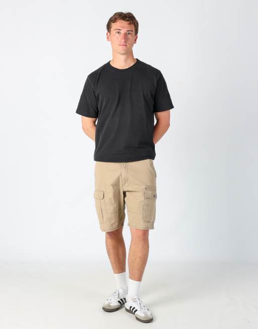 Vintage Wrangler 36x33 canvas cargo shorts in tan, 2 of 4