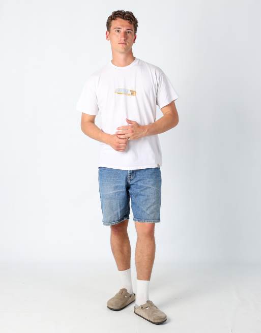 Vintage Wrangler 36x33 denim jorts shorts in blue