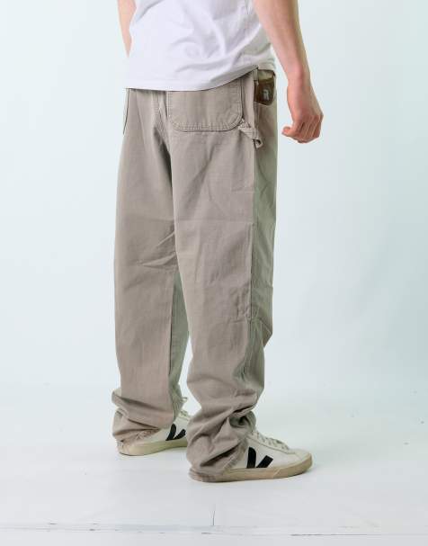 Vintage Wrangler 36x34 Canvas Carpenter Baggy Jeans Khaki Green - view 1