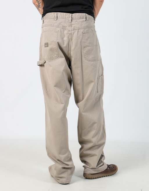 Vintage Wrangler 36x34 canvas carpenter jeans in beige