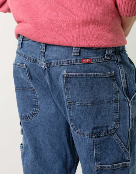 Vintage Wrangler 36x34 Denim Carpenter Baggy Jeans Blue - view 1