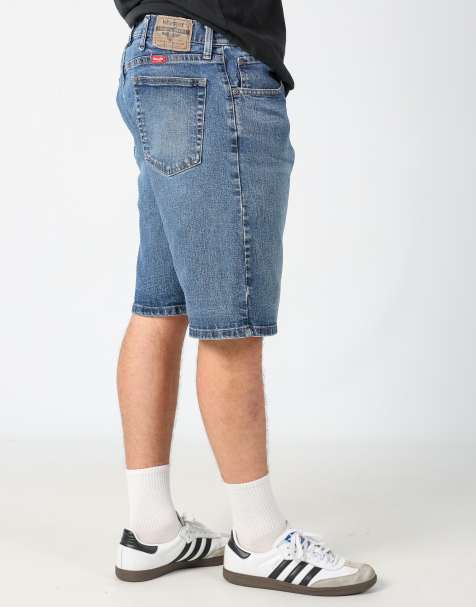 Vintage Wrangler 36x35 denim jorts shorts in blue - view 1