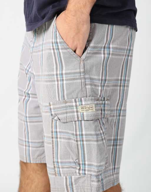 Vintage Wrangler 36x38 canvas cargo shorts in grey, 4 of 4