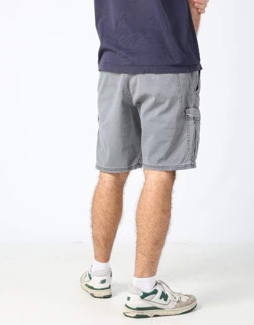 Vintage Wrangler 36x44 canvas cargo shorts in charcoal grey