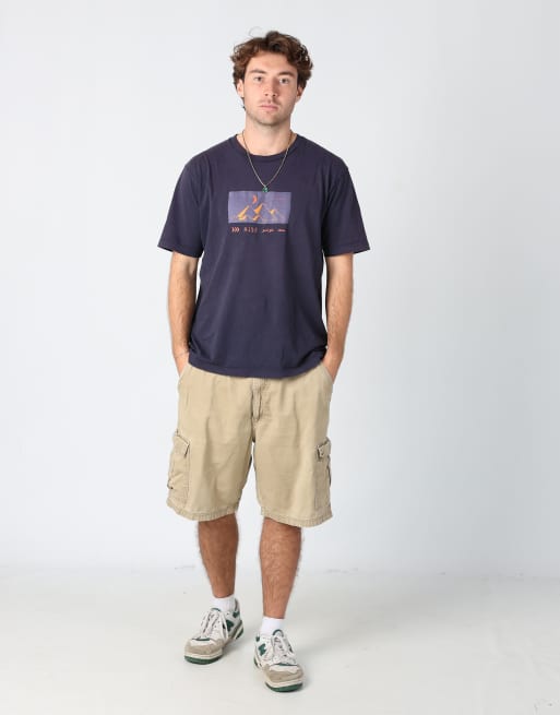 Vintage Wrangler 36x49 canvas cargo shorts in tan, 2 of 4
