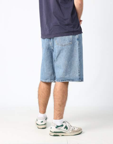 Vintage Wrangler 36x60 denim jorts shorts in light blue - view 1