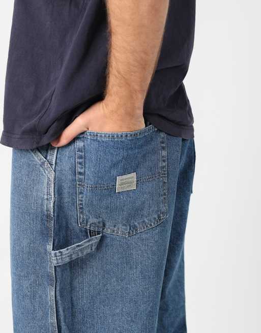 Vintage Wrangler 36x63 denim carpenter baggy jorts shorts in blue, 4 of 4