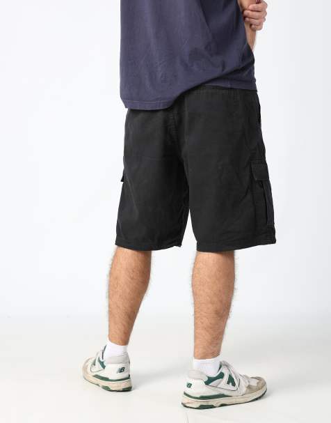 Vintage Wrangler 36x66 canvas cargo shorts in black - view 1