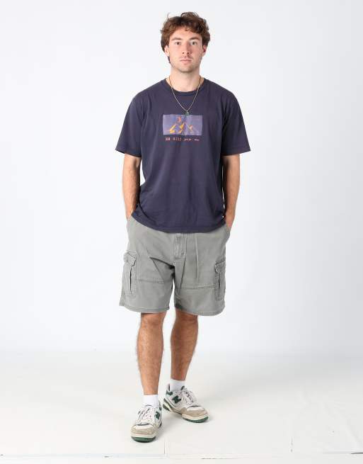 Vintage Wrangler 36x78 canvas cargo shorts in grey, 2 of 4