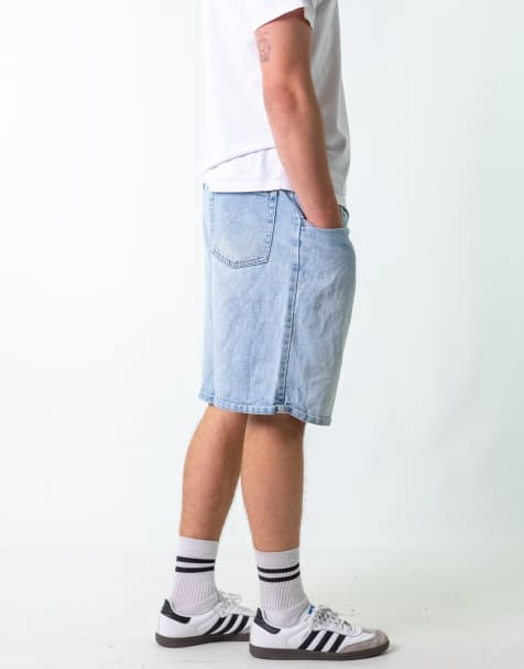 Vintage Wrangler 38" Denim Jorts Shorts Light Blue - view 1
