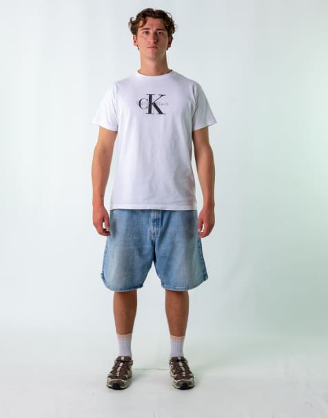 Vintage Wrangler 38" Denim Jorts Shorts Light Blue - view 1