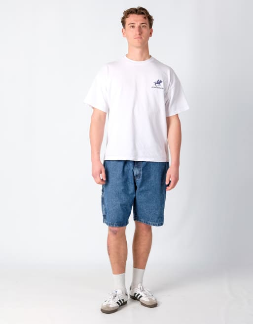 Vintage Wrangler 38x20 Denim Carpenter Baggy Jorts Shorts Blue