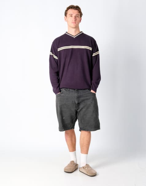 Vintage Wrangler 38x20 Denim Jorts Shorts Charcoal Grey - view 1