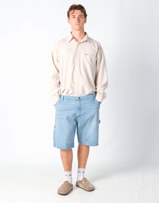 Vintage Wrangler 38x20 Denim Jorts Shorts Light Blue