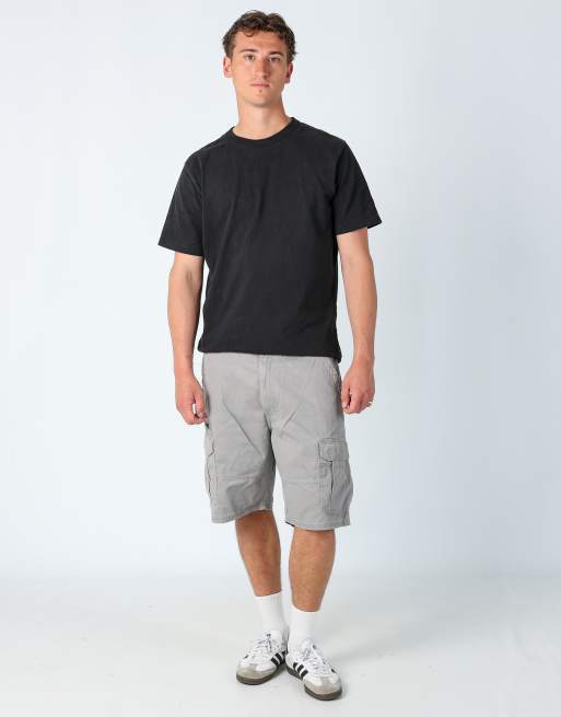 Vintage Wrangler 38x21 canvas cargo shorts in grey