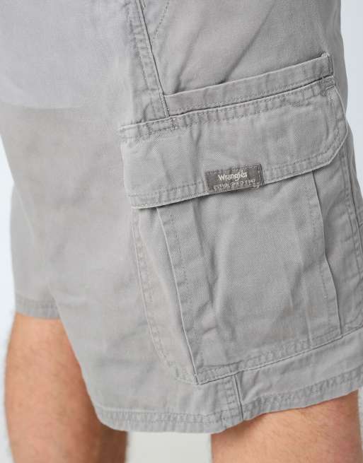 Vintage Wrangler 38x21 canvas cargo shorts in grey, 4 of 4