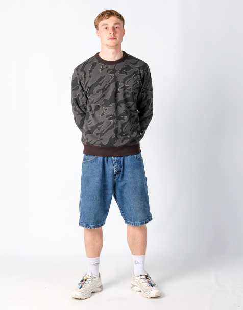 Vintage Wrangler 38x21 Denim Carpenter Baggy Jorts Shorts Blue - view 1