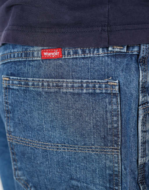 Vintage Wrangler 38x21 denim carpenter baggy jorts shorts blue, 4 of 4