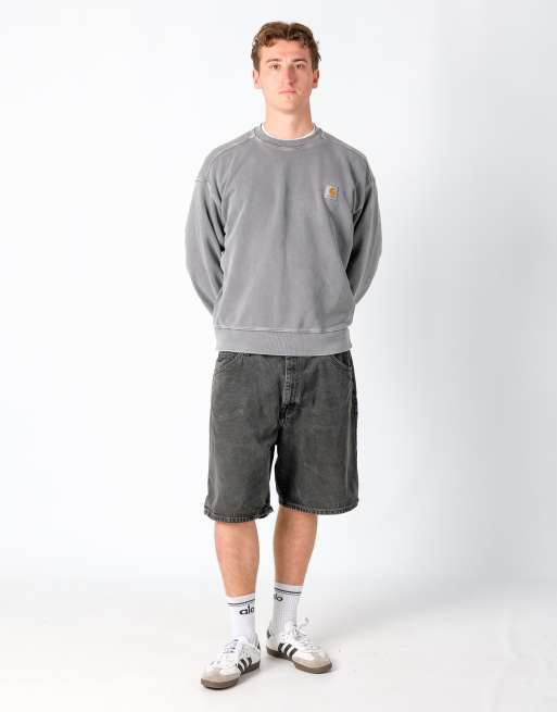 Vintage Wrangler 38x21 Denim Jorts Shorts Charcoal Grey