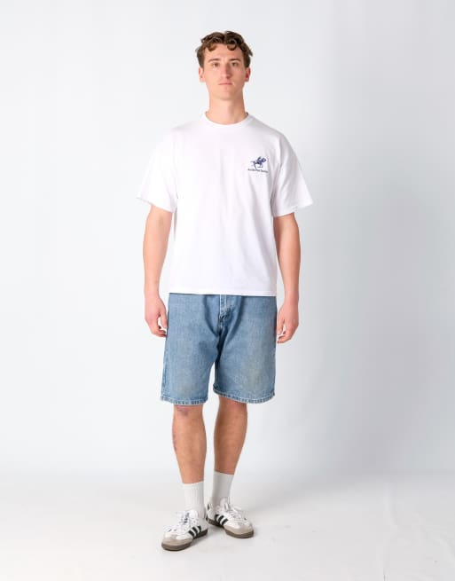 Vintage Wrangler 38x21 Denim Jorts Shorts Light Blue