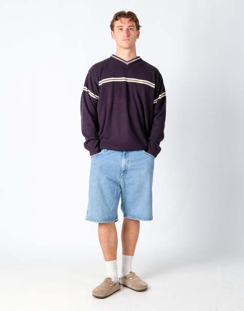 Vintage Wrangler 38x21 Denim Jorts Shorts Light Blue - view 1