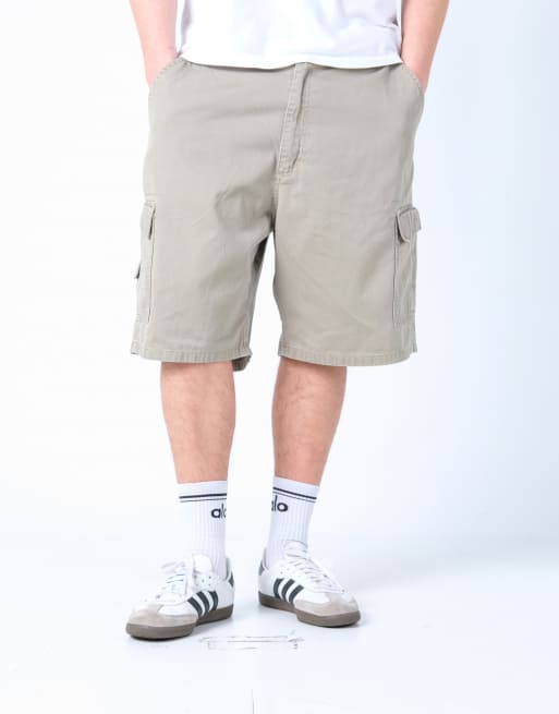 Vintage Wrangler 38x22 Canvas Cargo Shorts Beige