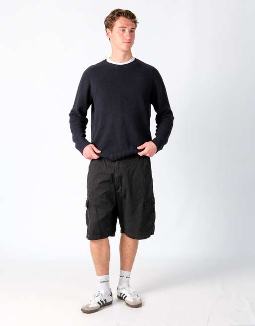 Vintage Wrangler 38x22 Canvas Cargo Shorts Black