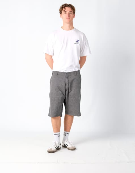 Vintage Wrangler 38x22 Canvas Cargo Shorts Charcoal Grey - view 1